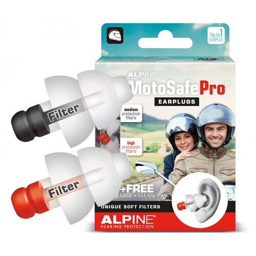  Čepki Za Ušesa - Za Motoriste Pro - Motosafe Pro Earplugs Alpine - 2 Para Cene