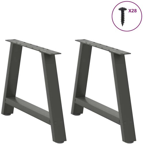  Noge stolića za kavu A-oblika 2 kom antracit 70x(42-43)cm čelik Slike