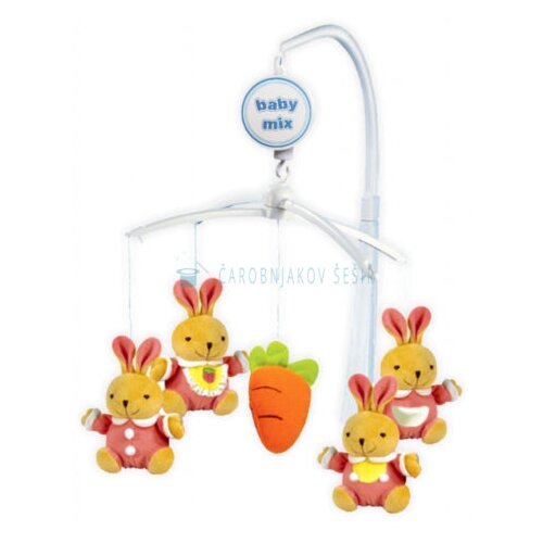 Baby Mix vrtiljak Pink Rabbits Slike