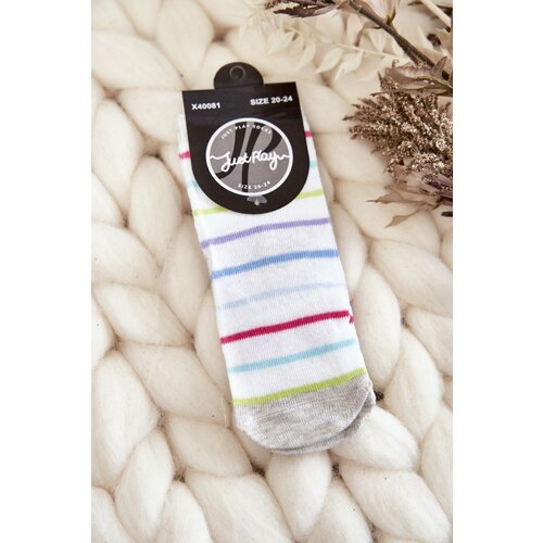 Kesi Children's Classic Cotton Socks White Cene