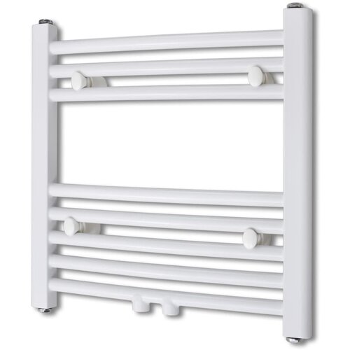 VidaXL kupaonski radijator za centralno grijanje zaobljenih cijevi 480 x 480 mm bočni &amp;amp; srednji priključak Slike