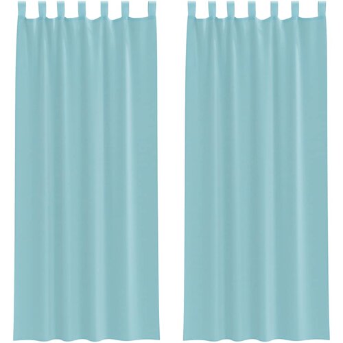 Voile zavjese s džepovima za &amp;scaron;ipke 2 kom tirkizne Tirkizna 140 x 260 cm Slike