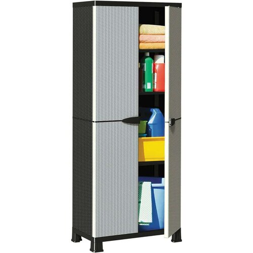 vidaXL Plastična omarica 68x39x171,5 cm videz ratana Cene
