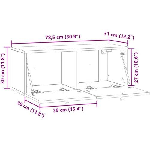  ormar za zid Zidne Bijela visokog sjaja 78 5 x 31 x 30 cm Slike