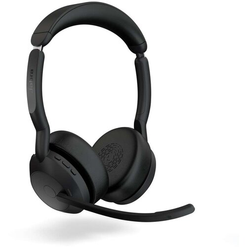 Jabra Evolve2 55 stereo Bluetooth slu&amp;scaron;alice 4 mikrofona MS Teams certificirani aktivno uklanjanje buke (ANC) uklj. Link 380 USB-A Bluetooth&amp;reg;-Ada Slike