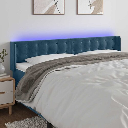  LED uzglavlje tamnoplavo 203x16x78/88 cm bar&scaron;unasto Cijene
