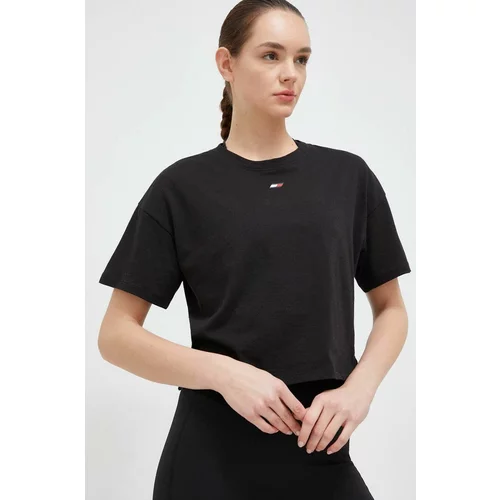 Tommy Hilfiger Kratka majica ženski, črna barva