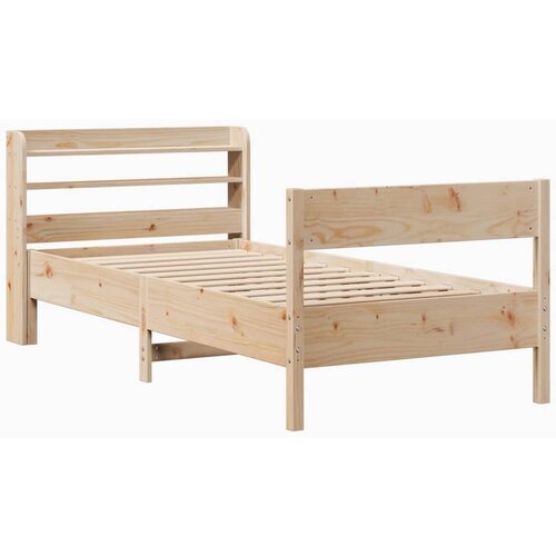 vidaXL Posteljni okvir z vzglavjem 100x200 cm trdna borovina, (21310244) Cene