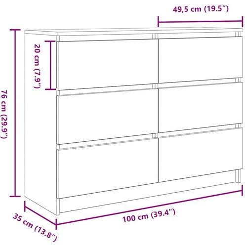 VidaXL Komoda staro drvo 100x35x76 cm od konstruiranog drva Slike