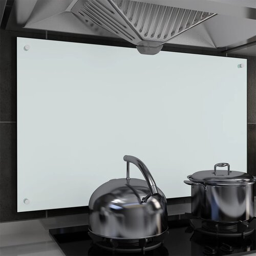 vidaXL Kuhinjska zaštita od prskanja bijela 100 x 60 cm kaljeno staklo Cijene