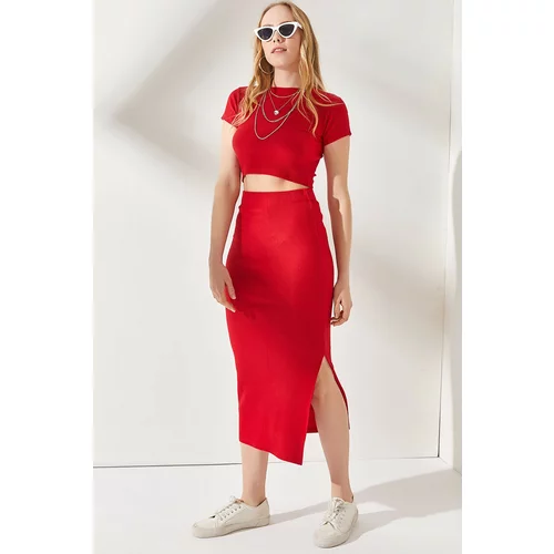 Olalook Two-Piece Set - Red - Slim fit