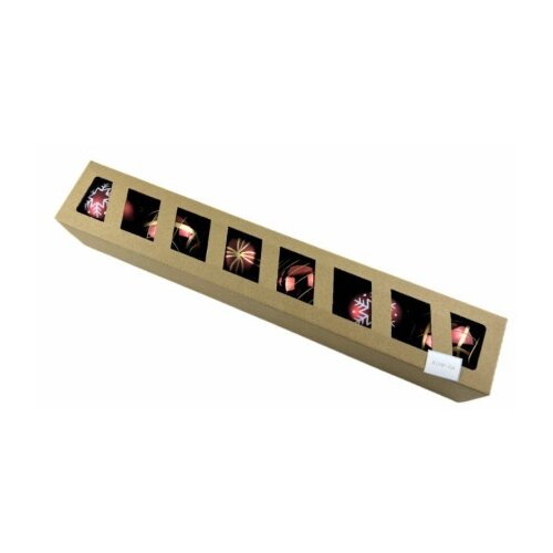 Novogodisnji ukras kugla 8cm crvena 6pcs jc23sp-534 ( 42/71609 ) Slike