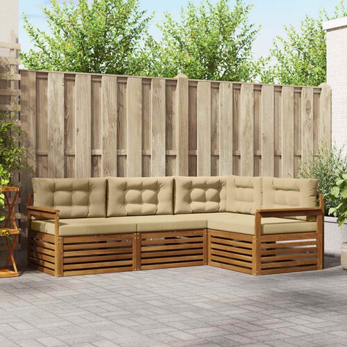  Set vanjskih sofa 4 kom. Prirodna i bež Cene