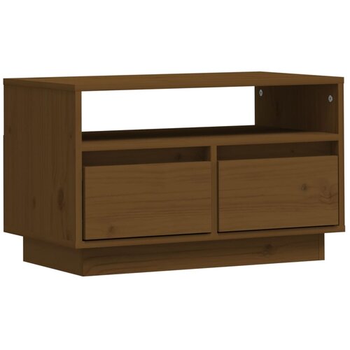 Maison Chic TV omarica - TV stojalo - Televizijska omarica medeno rjava 60x35x71 cm trdna borovina, (21702024) Cene