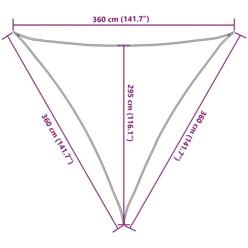  Jedro protiv sunca svjetlosivo 3,6x3,6x3,6 m poliester Oxford Slike