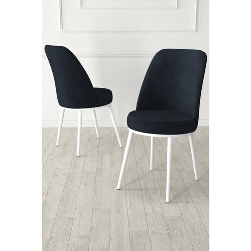 Hanah home set trpezarijskih stolica Jaxe 8 kom, antracit tkanina Babyface, bele metalne noge Cene