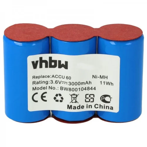 VHBW Baterija za Gardena Accu60, Ni-MH, 3.6 V, 3.0 Ah