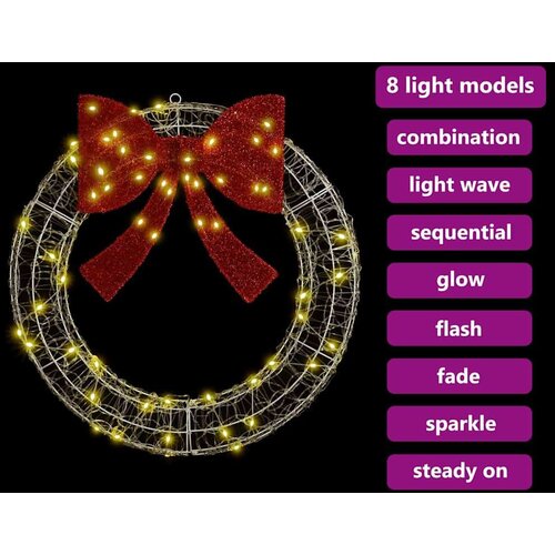 VidaXL Vijenac S LED lampica Topla bijela 75 cm Akril Slike