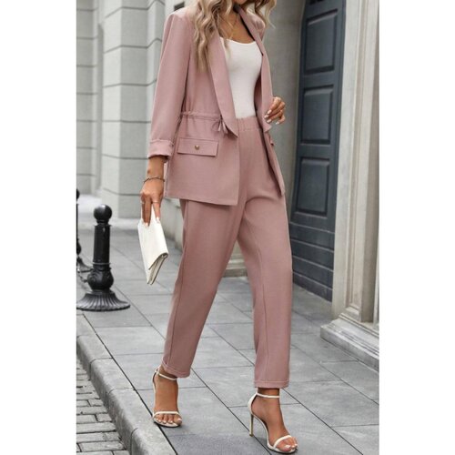 Fenzy Elegantan Komplet Sako I Hlače, Svijetlo Roze Boje Slike