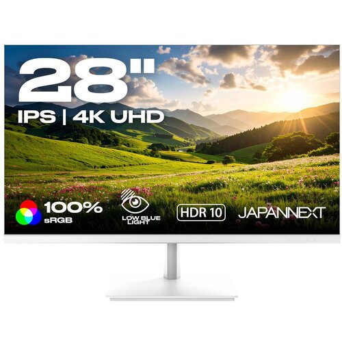  JAPAEXT JN-IPS280UHD60F-PW computer monitor 71.1 cm (28) 3840 x 2160 pixels 4K Ultra HD LCD White Cene