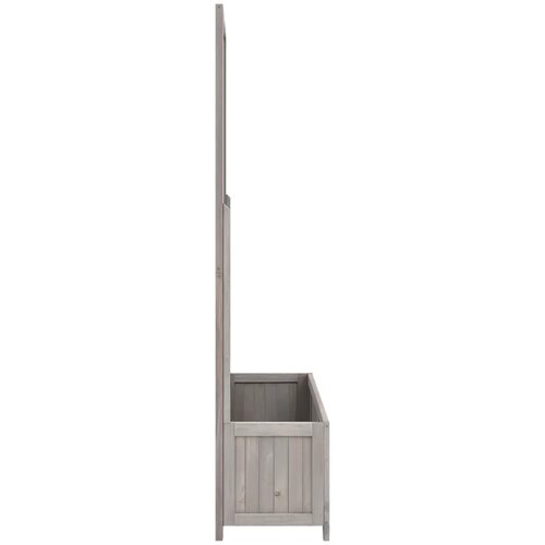  Vrtna sadilica s re&amp;scaron;etkom siva 70x30x135 cm od masivne jelovine Slike