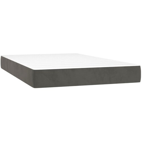 Box spring krevet s madracem tamnosivi 120 x 200 cm bar&amp;scaron;unasti Slike