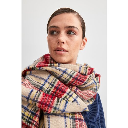 Trendyol Women&amp;#039;s Multicolored Checkered, Soft Textured Scarf Slike