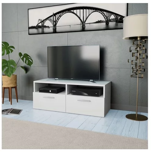  TV omarica iverna plošča 95x35x36 cm bele barve