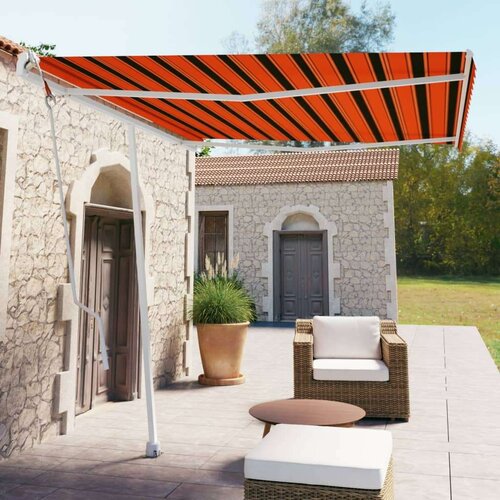  Samostojeća automatska tenda 300 x 250 cm narančasto-smeđa Slike