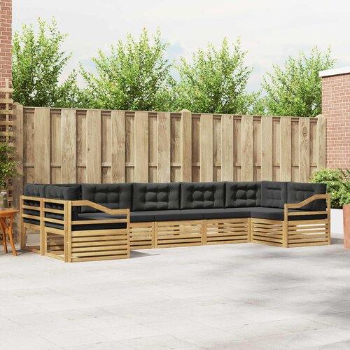  Set vanjskih sofa 7 kom. Bijela i antracit Poliester 404 x 166,5 x 73cm Cene