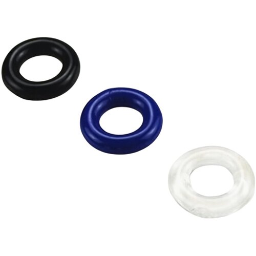 Pulselock Cirkl - set prstenova za penis od TPE-a, 3 kom (crni) Slike