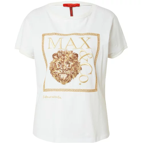 Max&co. Majica 'DREAM' smeđa / zlatna / zelena / bijela