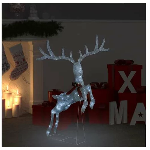  Božična dekoracija leteči jelen 120 LED lučk srebrn hladno bel