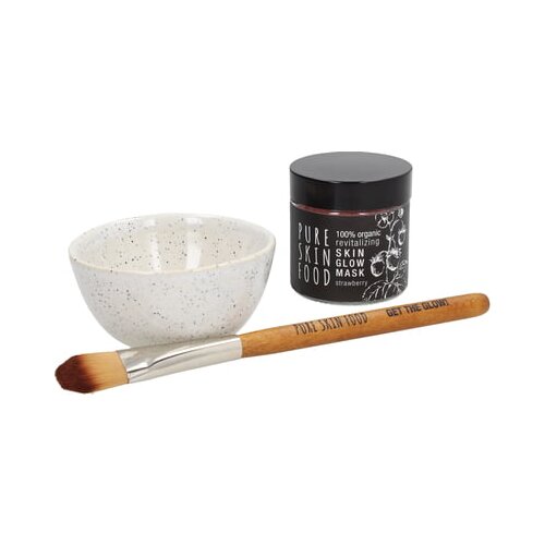 Pure Skin Food self care set for face masks - organic skin glow mask - maska za sijočo polt Cene