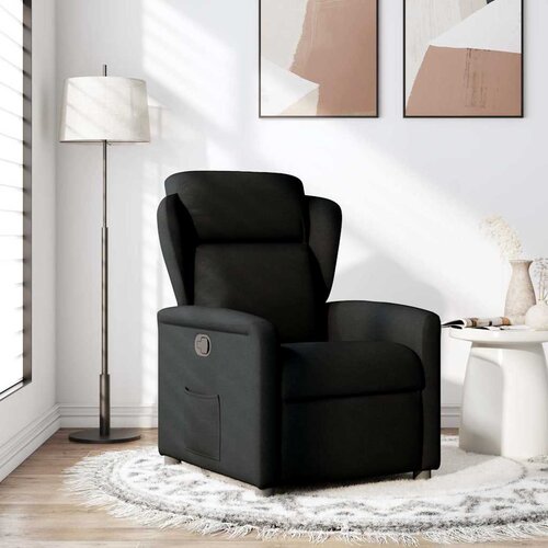 Maison Chic Naslanjač - Relax naslanjač iz črnega blaga, (22062131) Cene