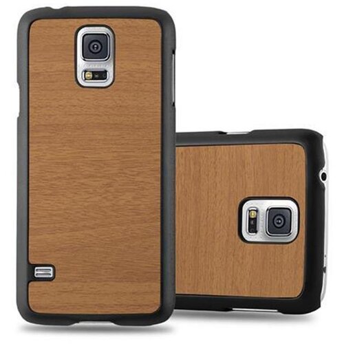 Cadorabo Ohi&amp;scaron;je, združljiv s Samsungom v Woody Brown - Trdo za&amp;scaron;čitni pokrov v lesu videz pred praskami in udarci, (20564087) Slike