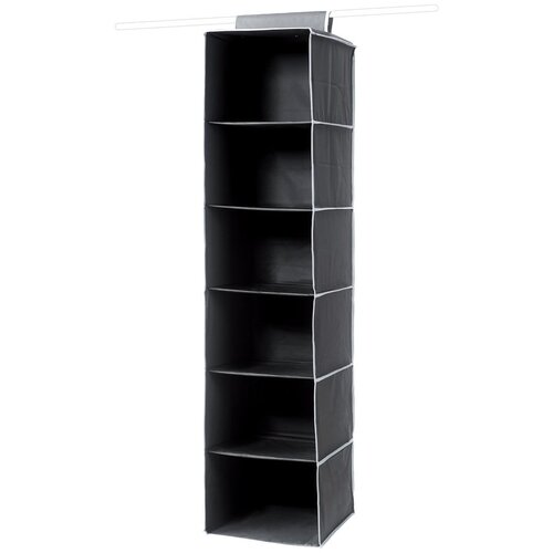 Compactor Črn viseči organizator s 6 predali Garment So Slike