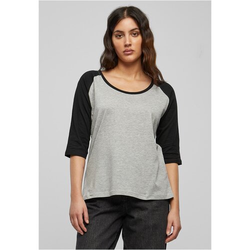 Urban Classics Women's 3/4 contrast raglan T-shirt grey/bl Slike