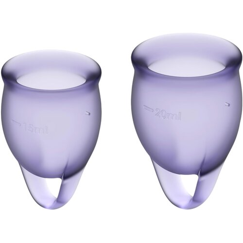 Satisfyer - Feel Confident Menstrual Cup Set Lila Cene