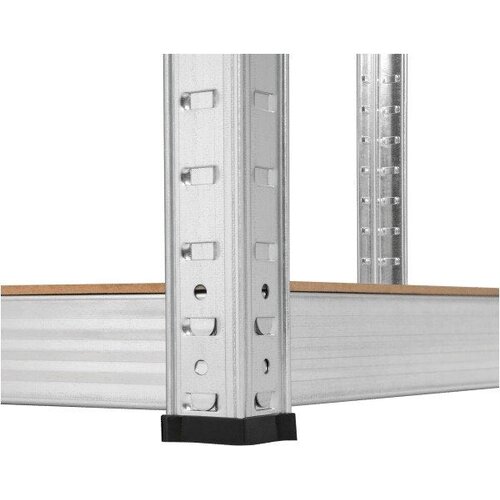 Rebel RB-1251 &amp;ndash; Metalni skladi&amp;scaron;ni regal s 5 polica, 180 &amp;times; 90 &amp;times; 40 cm, nosilnost 750 kg, srebrna Slike