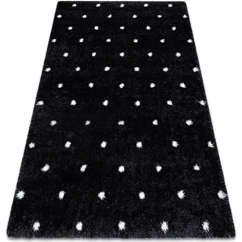 RugsX Preproge Preproga FLUFFY 2370 košati točke - antracit 140x190 cm Siva Cene
