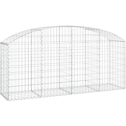  Gabionska ko&amp;scaron;ara s lukom 200x50x80/100 cm pocinčano željezo Slike