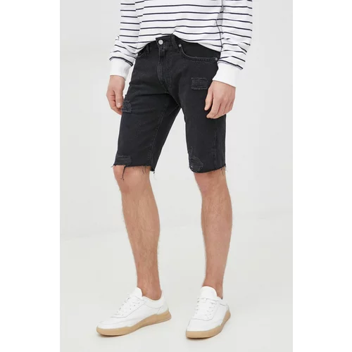 Pepe Jeans Traper kratke hlače Stanley Short Destroy za muškarce, boja: crna