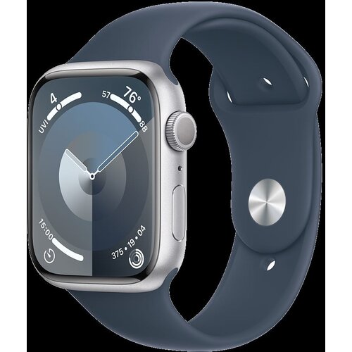 Apple Watch Series 9 GPS 45mm Silver Alu Case with Storm Blue Sport Band – Cijene