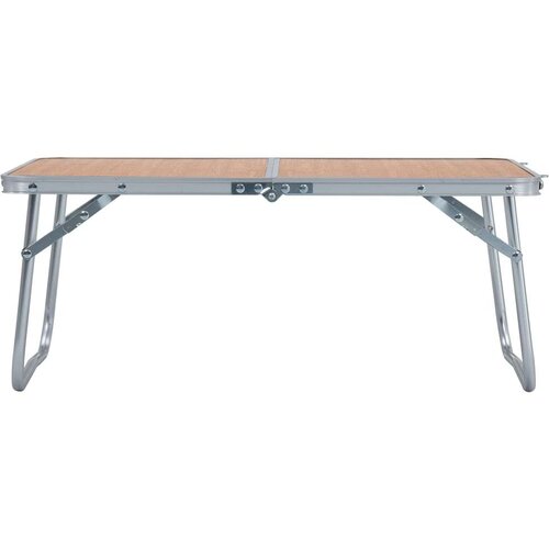 VidaXL Sklopivi stol za kampiranje smeđi aluminijski 60 x 40 cm Slike