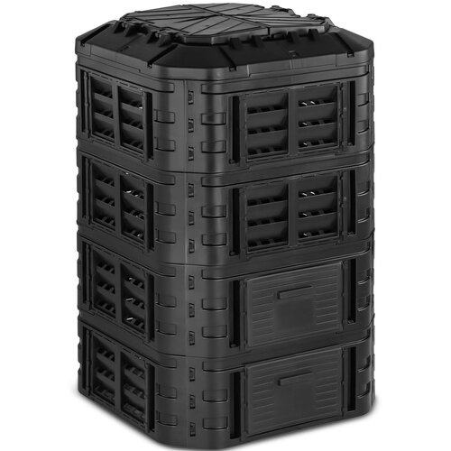 Hillvert Modularni vrtni kompostnik za organske odpadke 90 x 90 x 145 cm 1120 l, (21092829) Slike