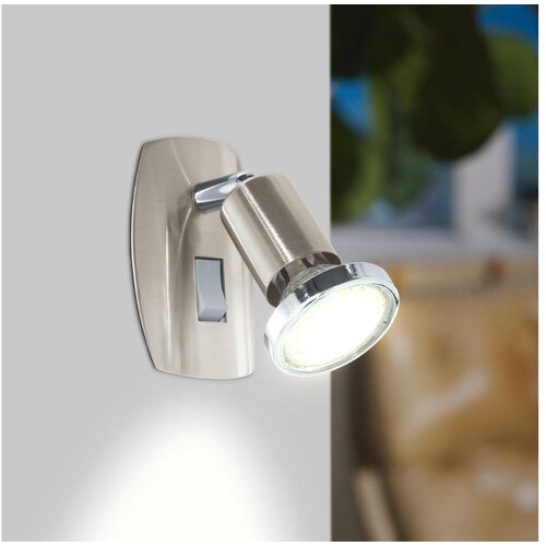 Eglo mini 4 reflektor/1, led, gu10, 3w, 240lm, za utič. nikl m. Cene