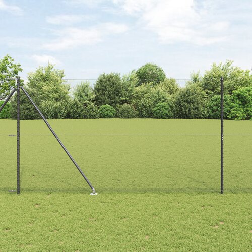 vidaXL ograja komplet 2 siva kovina 25 x 1,5 m vzdržljiva Cene