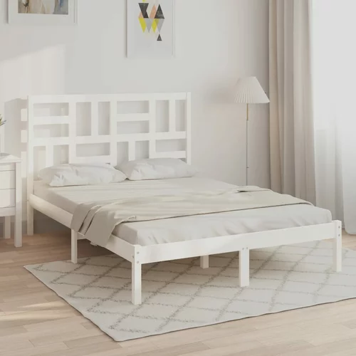  za krevet od masivnog drva bijeli 160 x 200 cm