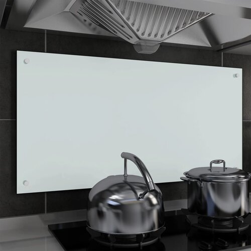 vidaXL Kuhinjska zaštita od prskanja bijela 100 x 50 cm kaljeno staklo Cijene